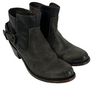 J.B. Dillon Western Leather Distressed Ankle Boots SZ 7